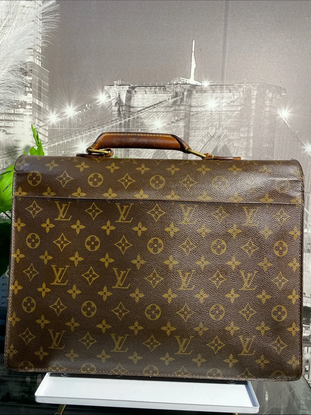 Authentic Louis Vuitton Monogram Serviette Conseiller Briefcase/Laptop Bag